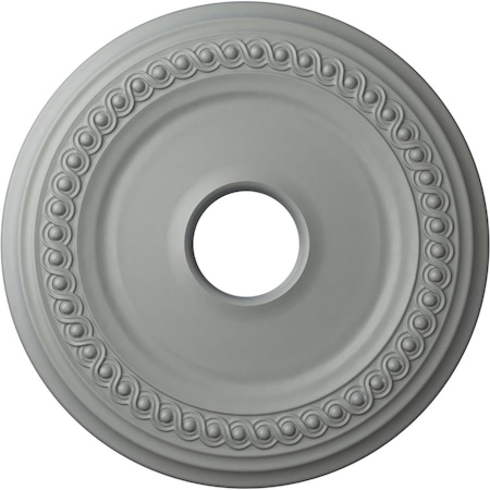 Ekena Millwork Classic Ceiling Medallion (Fits Canopies up to 12 3/4"), 18 5/8"OD 4"ID x 1 1/8"P, Primed White CM19CL